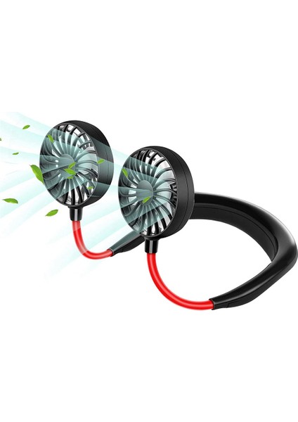 Boyun Fanı, Kulaklık Tasarımı Ev Ofis Dış Mekan Seyahati Için El Serbest Giyilebilir Kişisel USB Şarj Edilebilir (Yurt Dışından)
