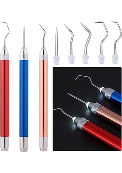 Многоцелевые Наборы,vinil Için 3 Adet LED Ayıklama Aletleri, Pim ve Kanca ile Işıklı Vinil Ayıklama Aracı, Işçilik, Siluetler, Kendin Yap'lar Için (Yurt Dışından) fiyatları