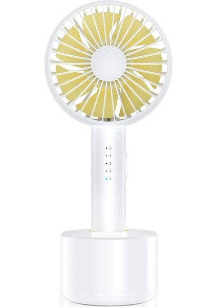 El Fanı, Mini Döndürme Kişisel Taşınabilir Masa Masa Fanı USB ile Şarj Edilebilir Pille Çalışan Elektrikli Seyahat Ofis Dış Mekan Ev Odası Beyaz 5 Hız (Yurt Dışından) fiyatları