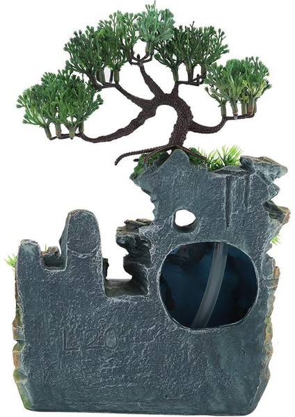 Декоративные Подарки,yaratıcı Kapalı Simülasyon Reçine Döşeli Şelale Heykeli Feng Shui Su Çeşmesi Ev Bahçe El Sanatları-Abd Plug-A (Yurt Dışından) fırsatları