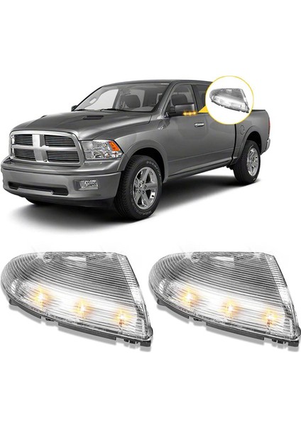 Ayna Dönüş Sinyali Işıkları Lamba ve Muhafaza Ram 1500 2500 2009-2018 ile Uyumlu 68064948AA 68064949AA (Yurt Dışından) modelleri