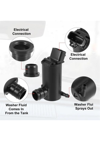Otomotiv Ön Cam Yıkama Pompası 85330-12340 85330-AA010 85330-20190 Prius ile Uyumlu (Yurt Dışından)