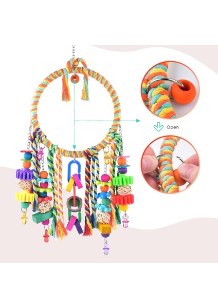 Kuş Oyuncakları, Renkli Çiğneme Oyuncakları ile Kuş Salıncak Oyuncak Kuş Levrek, Aşk Kuşları, Ispinozlar, Muhabbet Kuşları, Muhabbet Kuşları ile Uyumlu (Yurt Dışından) fiyatları