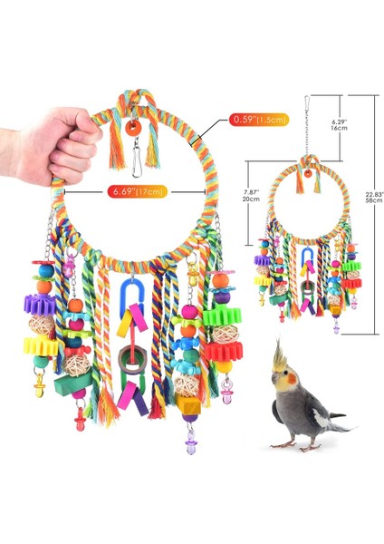 Kuş Oyuncakları, Renkli Çiğneme Oyuncakları ile Kuş Salıncak Oyuncak Kuş Levrek, Aşk Kuşları, Ispinozlar, Muhabbet Kuşları, Muhabbet Kuşları ile Uyumlu (Yurt Dışından) indirimleri