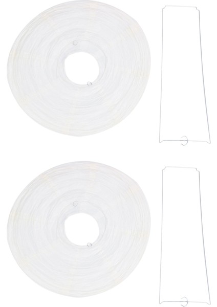 parti Düğünü Için 2 x Çin Japon Kağıt Fener Abajur, 40CM (16 Inç) Kremsi-Beyaz (Yurt Dışından)