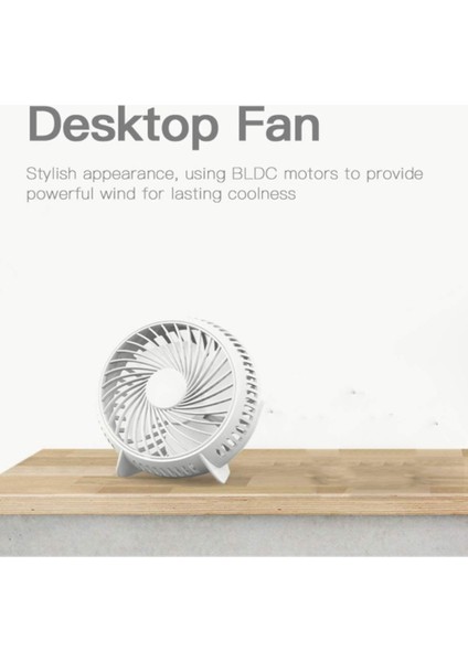Masaüstü Fanı, 4 Inç Mini Sessiz USB Fan Öğrenci Yurdu Sirkülasyonlu (Yurt Dışından)