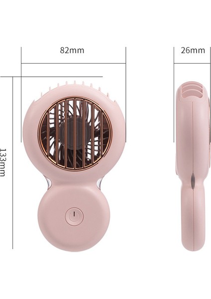 Masa Taşınabilir El Tutma Asılı Boyun Bandı Fan USB Şarj Edilebilir Çift Fanlar Hava Soğutucu Elektrikli Mutfak, Mavi (Yurt Dışından)
