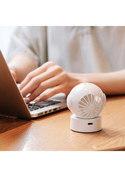 Taşınabilir Mini El USB Şarj Edilebilir Masaüstü Hayranları 3 Modu Ayarlanabilir Yaz Soğutucu Açık Seyahat Ofis Pembe (Yurt Dışından)