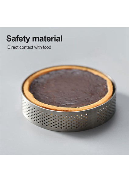 Торт В Форме,kek Halkası Kalıpları, 18 Adet Paslanmaz Çelik Gözenekli Tart Yüzük, Delikli Pasta Kek Halkası Kalıbı, Delikli Kek Mus Halkası 7 cm (Yurt Dışından)