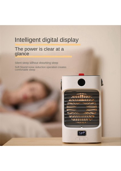 Taşınabilir Hava Soğutucu Fan USB Mini Negatif Iyon Klima Nemlendirici Arıtma Renkli Işıklar 4000MAH A (Yurt Dışından) fırsatları