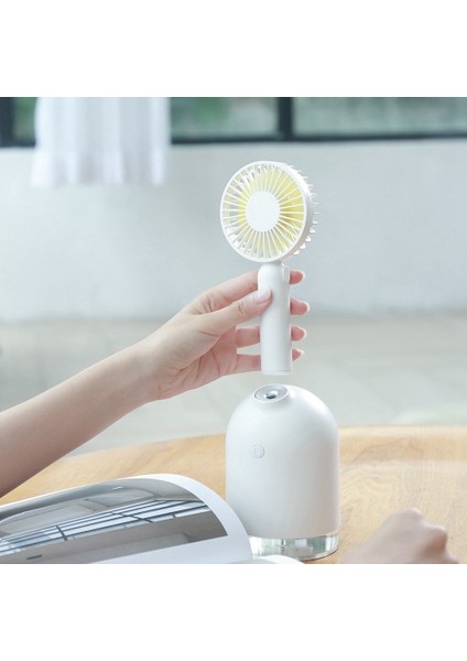 2000 Mah Pil Fanı Hava Nemlendirici 300 ml USB Aromalı Uçucu Yağ Difüzörü Gece Lambası Taşınabilir Masa Pembe (Yurt Dışından)