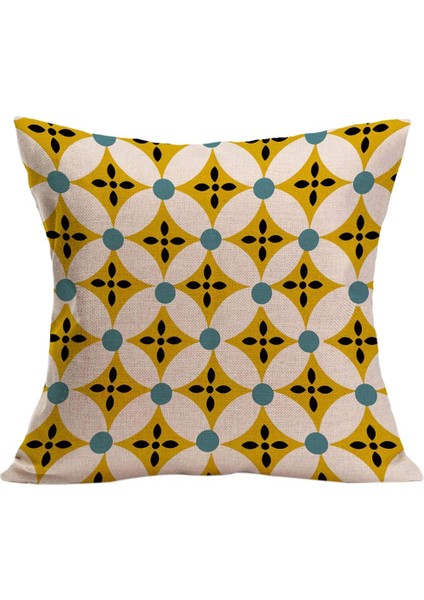 4'lü Paket Yastık Dekoratif Keten Kare Atma Yastık Kapakları Katı Yastık Kılıfları Geometrik Desen Ev Dekor Kanepe Yatak Odası Araba 18X18 Inç (Yurt Dışından) fiyatları