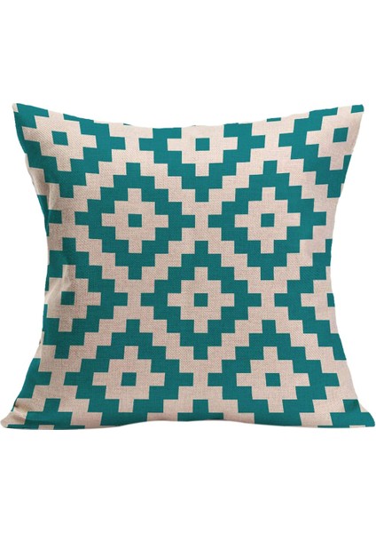 4'lü Paket Yastık Dekoratif Keten Kare Atma Yastık Kapakları Katı Yastık Kılıfları Geometrik Desen Ev Dekor Kanepe Yatak Odası Araba 18X18 Inç (Yurt Dışından) fırsatları