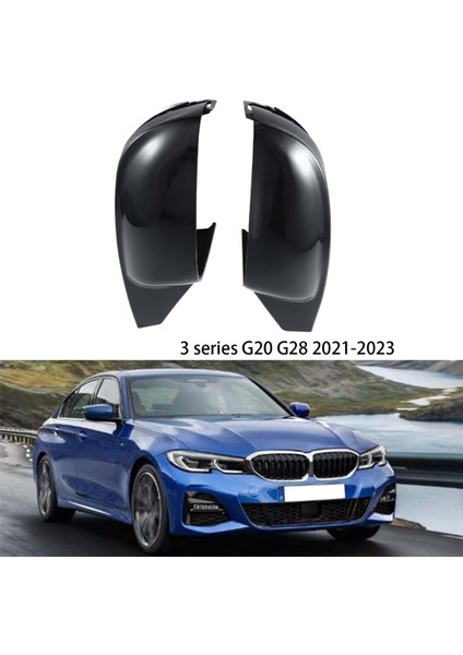 Dikiz Aynası Muhafazası Bullhorn Ayna Kapağı Dikiz Aynası Kapağı Yeni 3 Serisi G20 G28 2021-2023 ile Uyumlu (Yurt Dışından)