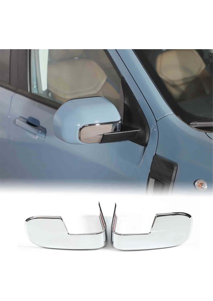 2022 2023 Araba Dikiz Yan Ayna Kapağı Dekorasyon Trim Etiket Aksesuarları ile Uyumlu - Abs Gümüş (Yurt Dışından) fiyatları