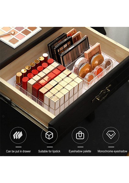 2x Göz Farı Paleti Organizatör-7 Bölüm Bölünmüş Makyaj Akrilik Paleti Organizatör Tutucu Vanity Kozmetik Makyaj Için (Yurt Dışından) fiyatları