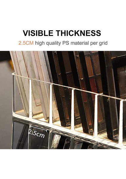 2x Göz Farı Paleti Organizatör-7 Bölüm Bölünmüş Makyaj Akrilik Paleti Organizatör Tutucu Vanity Kozmetik Makyaj Için (Yurt Dışından) modelleri