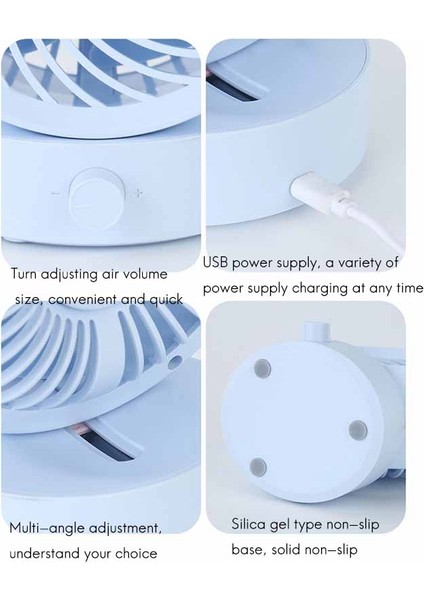 USB Masa Fanı Küçük Kişisel Sessiz Çalışma Taşınabilir Ofis Mini Fan, A (Yurt Dışından) indirimleri