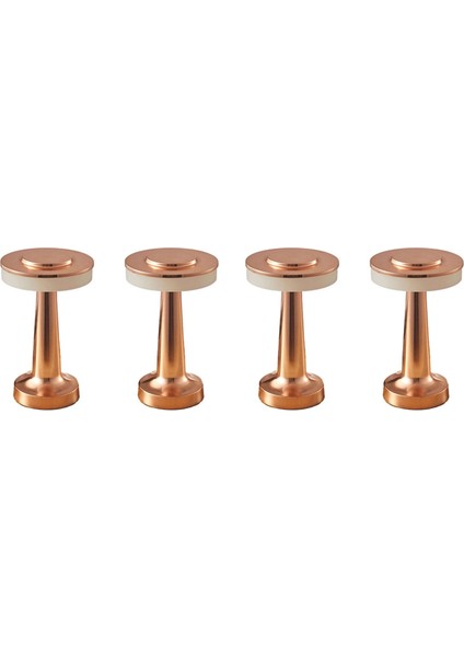 4x Dokunmatik LED Şarj Edilebilir Masa Lambası Yemek Masası Bar Masa Lambası Açık Küçük Gece Lambası Dekoratif Masa Lambası, Bronz (Yurt Dışından)