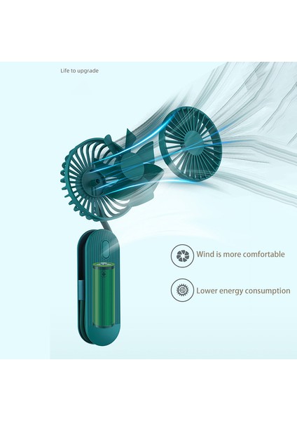 Giyilebilir Boyun Fanı USB Şarjlı Kişisel El Çok Fonksiyonlu Taşınabilir Sessiz Hava Soğutucu-Koyu Yeşil (Yurt Dışından) fiyatları