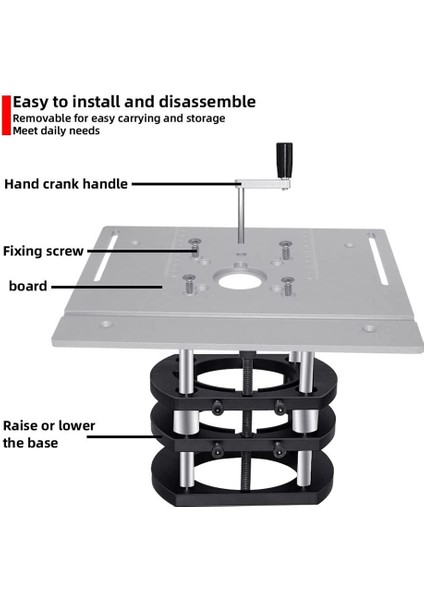 Многоцелевые НАБОРЫ,65MM Çaplı Motorlar Için Yönlendirici Kaldırma Yükseltme, Ağaç Işleme Yönlendirici Masa Ekleme Plakası Kaldırma Tabanı, Siyah (Yurt Dışından) modelleri