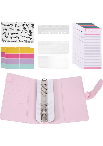 A6 Bütçe Klasörü, Fermuarlı Zarflar, Bütçe Planlayıcısı Kitap Para Tasarrufu Organizatörü, Bütçeleme Için Nakit Zarflar Pembe (Yurt Dışından) fırsatları
