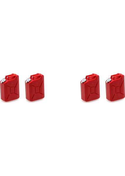 4 Adet Mini Simülasyon Yakıt Tankı Dekorasyon Araçları 1/8 1/10 Rc Paletli Araba Eksenel SCX10 Trx4 D90, Kırmızı (Yurt Dışından)