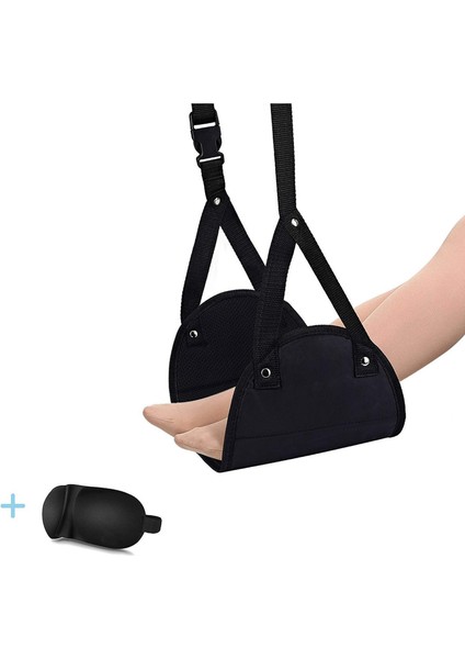 4x Ergonomik Ayak Dayanağı, Seyahat Ayak Dayama Uçak Bacak Dayanağı Uçuş Ayak Hamak Carry-On Masa Altında Aksesuarları (Yurt Dışından)