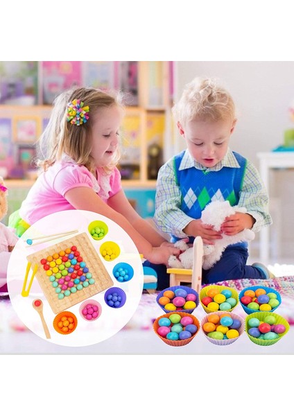 Ahşap Klip Boncuk Gökkuşağı Oyuncak Gökkuşağı Top Tahtası Oyunu Ahşap Eğitim Klip Boncuk Bulmaca Kurulu Oyunu 3+ Yıl Çocuklar Için (Yurt Dışından) indirimleri