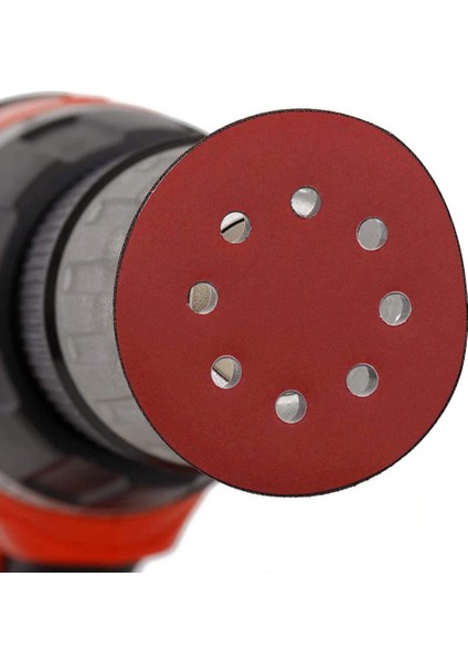4 Adet Yedek Zımpara Taban Pedleri Yuvarlak Kanca ve Döngü Destek Pedi Orbital Zımpara Yedek Ped 125MM 8 Delik (Yurt Dışından)
