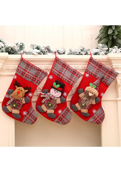 Noel Çorap Noel Baba Şeker Çorap Hediye Çantası Noel Ağacı Noel Ev Dekorasyonu Için Asılı Dekorlar Çanta, B (Yurt Dışından) modelleri