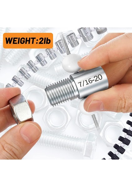 44 Adet Somun ve Cıvata Diş Kontrolü-Iplik Kontrolü Standart ve Metrik - Erkek Kadın Ölçer - Doğru Ölçümler (Yurt Dışından) indirimleri