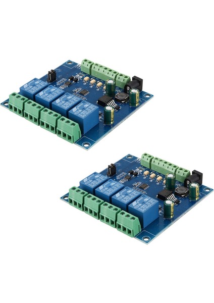 2x Modbus Rtu 7-24V 4 Kanal Röle Modülü Anahtarı RS485/TTL Uart Iletişim Arayüzü Bağlantısı 8-Bit Mcu Kontrolü (Yurt Dışından)
