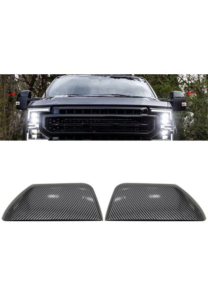 Araba Yan Ayna Kapağı ile Uyumlu F250 F350 F450 F550 2017-2023 Üst Yarım Ayna Muhafazası HC3Z-17D743-CA Karbon Fiber (Yurt Dışından) fiyatları