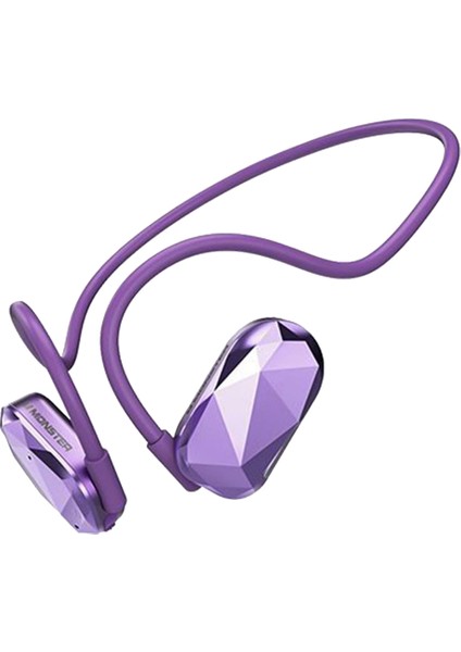 Kemik Iletimli Kulaklık Kablosuz Bluetooth 5.3 Hifi Müzik Kulaklık Su Geçirmez Ipx5 Spor Kulaklık -Mor (Yurt Dışından)
