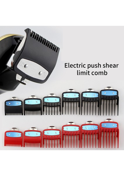 6 Adet Limit Tarak Kılavuzu Kesme Koruma Eki Kiti Berberler Için Wahl Saç Kesme Makinesi Için-Siyah (Yurt Dışından) modelleri