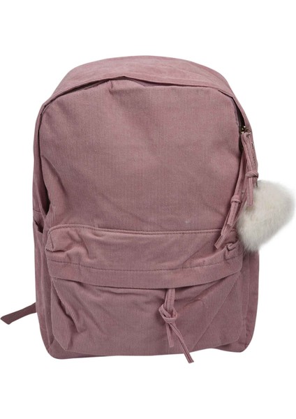 Moda Bulanıklık Topu Kız Okul Sırt Çantası Rahat Kadife Çanta Öğrenci Dayanıklı Okul Çantası (Yurt Dışından)