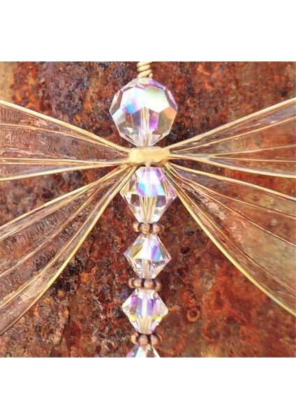 Kristal Yusufçuk Pencere Dekoru Boncuklu Asılı Süs 15X15CM (Yurt Dışından) modelleri