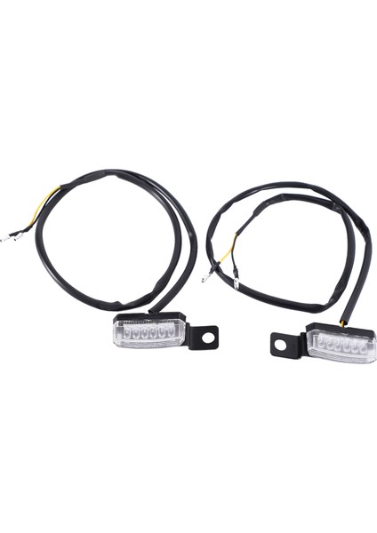 2 Adet Evrensel Mini LED Motosiklet Lambası Cafe Choppers Için Sinyal Işığı Açın (Yurt Dışından)
