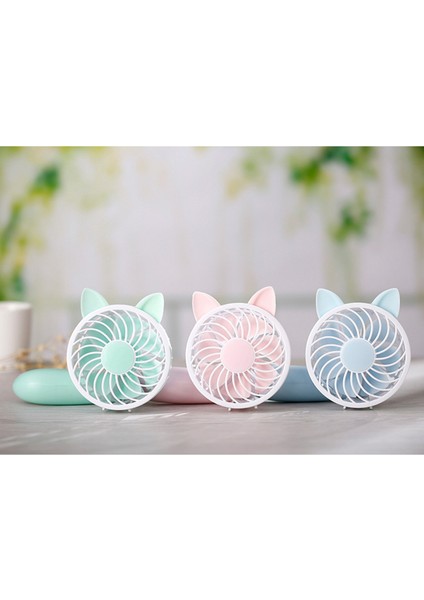 El USB Fan Soğutucu Taşınabilir 3 Hız Ayarlanabilir Mini Şarj Edilebilir Kullanışlı Küçük Masa Masaüstü Yeşil (Yurt Dışından) modelleri
