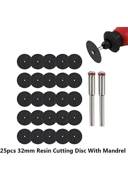 50 Adet 32MM Taşlama Çarkı Mandreller ile Döner Aletler Için Reçine Kesme Diski Mini Dairesel Testere Bıçağı Döner Kesme Tekerleği (Yurt Dışından)