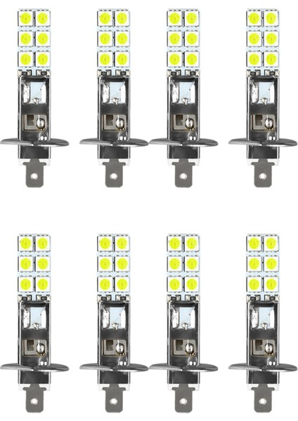 8pcs H1 6000K Süper Beyaz 80W LED Far Ampulleri Kiti Sis Sürüş Işığı (Yurt Dışından)