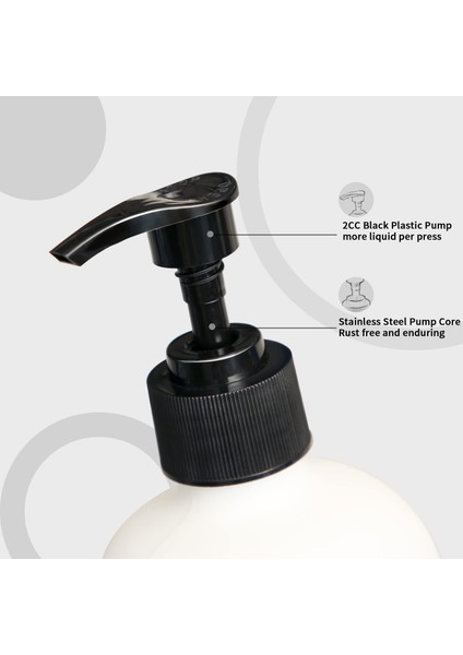 Sabunluk Seti 2'li Paket, Bulaşık Deterjanı Dispenseri ve Pompalı 16 Oz Cam Sabunluk Içerir (Beyaz) (Yurt Dışından)
