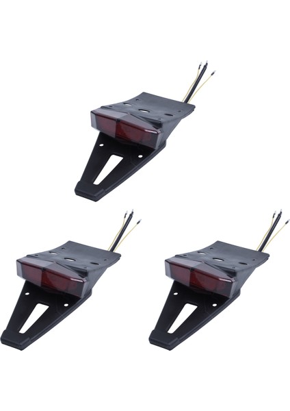3x Motosiklet Dirt Bike LED Kuyruk Arka Fren Plaka Işığı (Yurt Dışından)