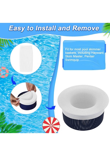 50'li Paket, Yer Altı ve Yer Üstü Havuz Skimmer Sepeti ile Uyumlu, Havuz Pompaları Ince Örgü Filtre Çorap Ağı, Beyaz (Yurt Dışından) fiyatları