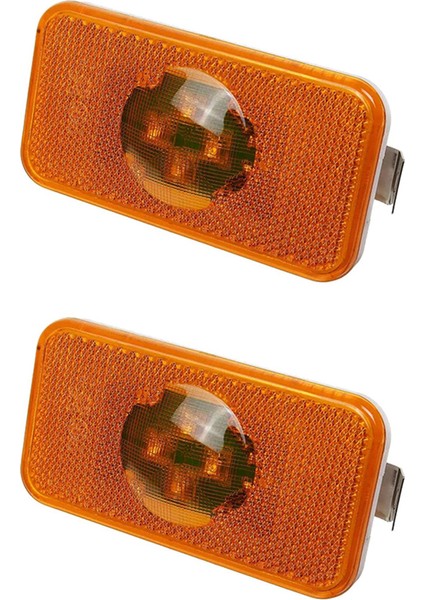2x 24V Araba Kamyon LED Yan Işaretleyici Işık Amber Gösterge Lambası Kamyonlar Için 4 LED Fm/ (Yurt Dışından)