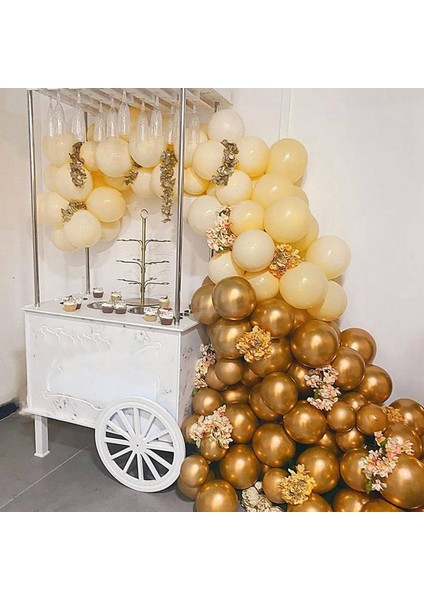 200 Adet Altın Metalik Krom Lateks Balonlar, Düğün Mezuniyet Yıldönümü Bebek Duş Için 5 Inç Yuvarlak Helyum Balonları (Yurt Dışından) indirimleri