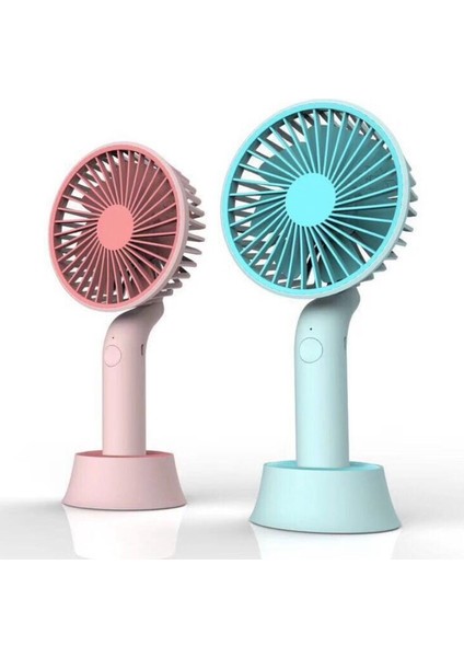 Fan Için Taşınabilir El USB Şarj Edilebilir Ev Aletleri Masaüstü Hava Soğutucu Açık Seyahat El Pembe (Yurt Dışından) modelleri