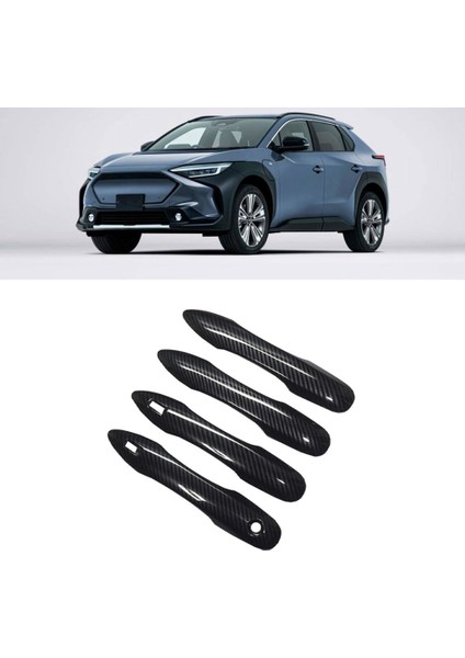 BZ4X Solterra 2022 Karbon Fiber Araç Dış Kapı Kolları Trim Kapağı Koruma Abs ile Uyumlu (Yurt Dışından)