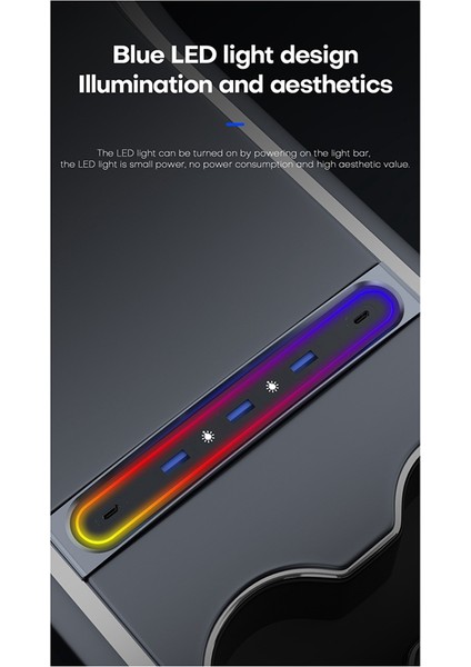 Model Y Aksesuarlarıyla Uyumlu Akıllı Bağlantı Istasyonu 2023 Model 3 5 Portlu 27W LED Işıklı Hızlı Şarj Cihazı Şant Hub (Yurt Dışından) fırsatları